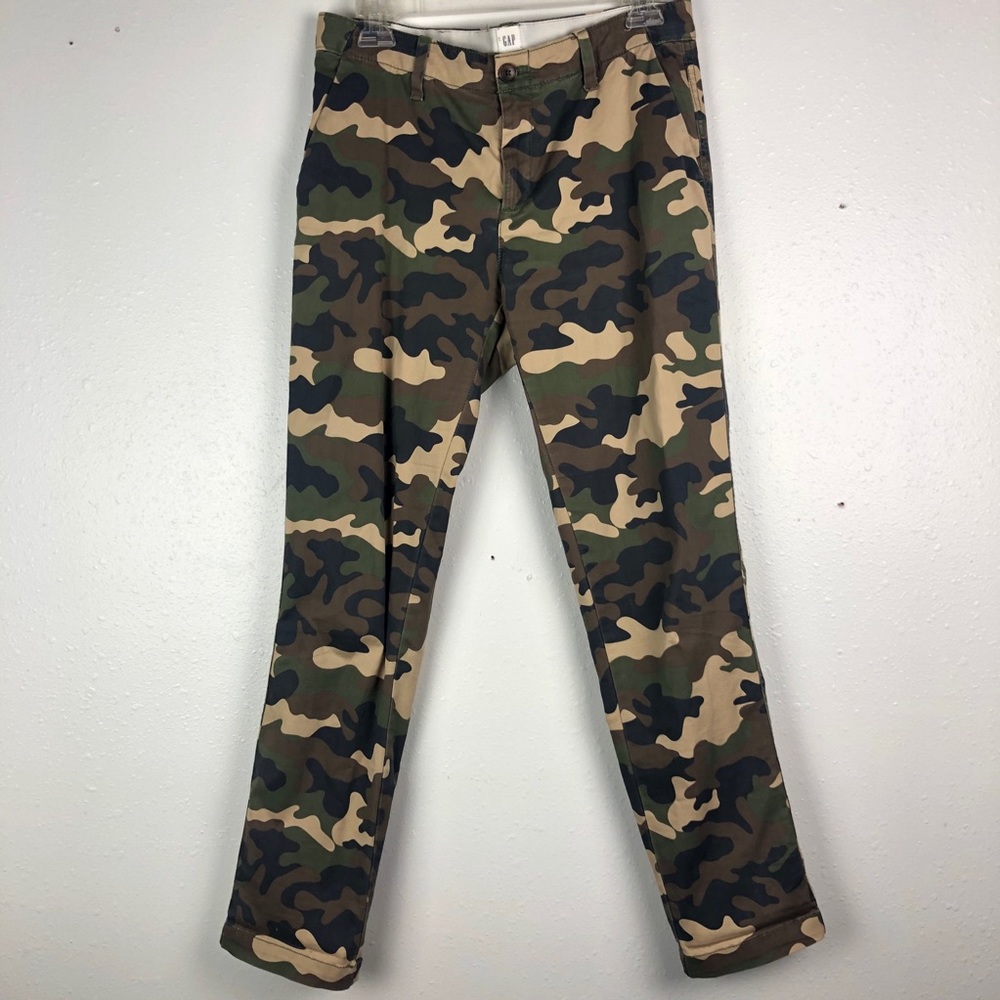 Gap Camouflage camo girlfriend chino pant 4